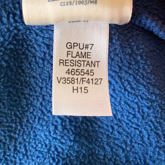 Boy’s size 6 gently used Lands’ End warm blue fleece robe with a hood - Picture 7 of 7